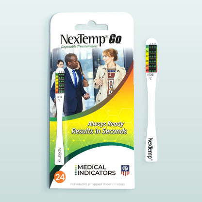 NexTemp Go disposable thermometer 24-pack Celsius with work setting image