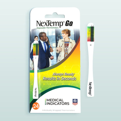 NexTemp Go disposable thermometer 24-pack Fahrenheit with work setting image