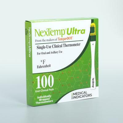 NexTemp Ultra single-use clinical thermometer 100-pack Fahrenheit box