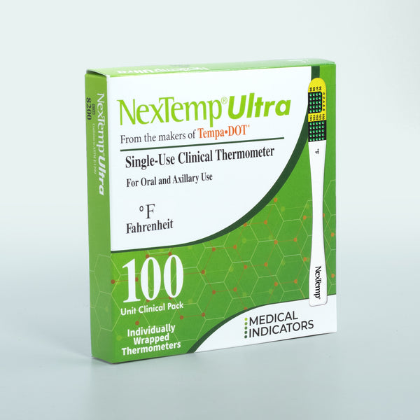 NexTemp Ultra single-use clinical thermometer 100-pack Fahrenheit box