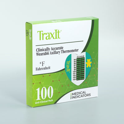 TraxIt Wearable Axillary Thermometer 100 Pack Fahrenheit